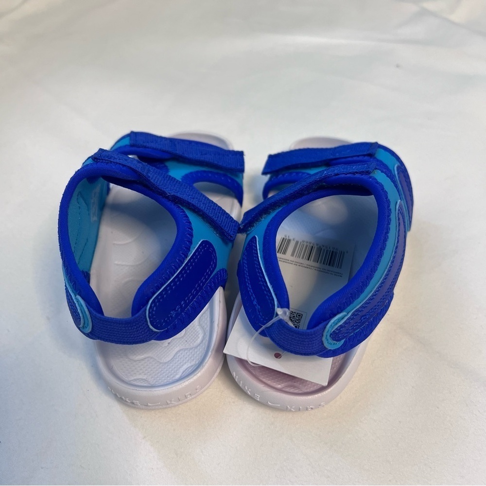 Nike Sunray Adjust 6 Toddler Kids Sandals Blue & White - Picture 6 of 8